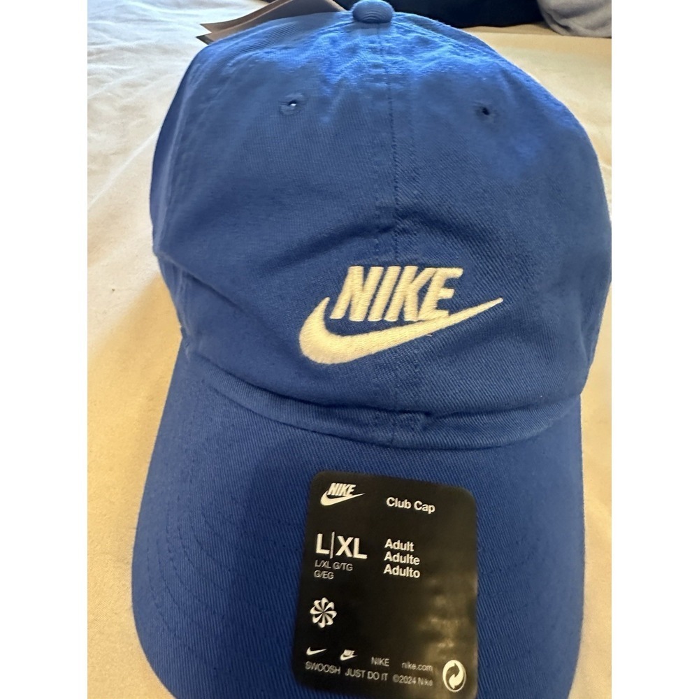 Nike Club Cap Hat Royal Blue FB5368 480 Adult Unisex Adjustable Size L/XLNWT - Picture 2 of 5